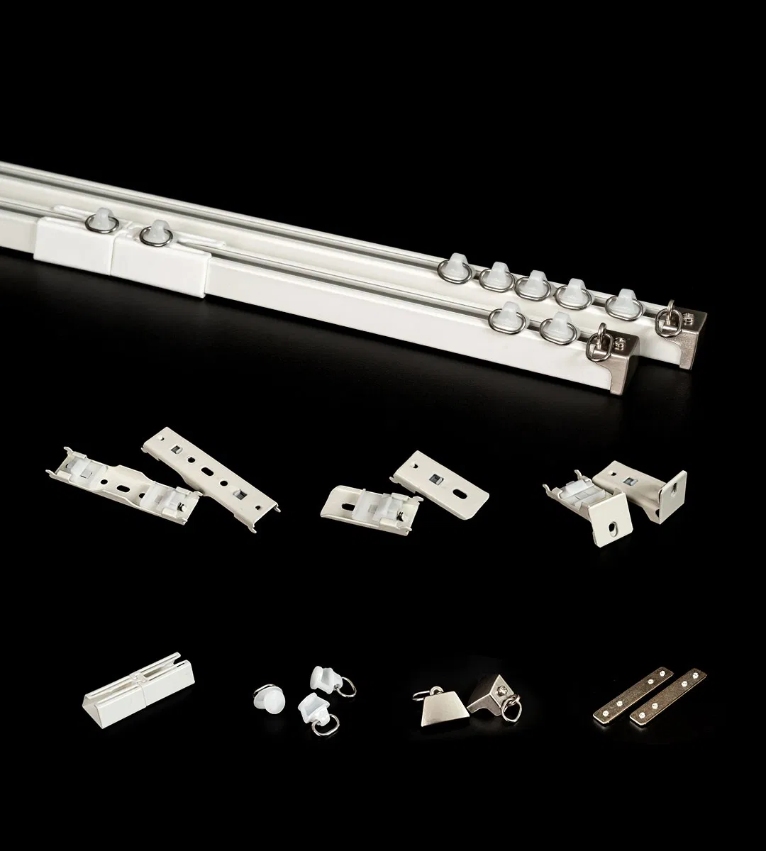 Sliding Window Silent Metal Curtain Rail Aluminum Alloy Curtain Track