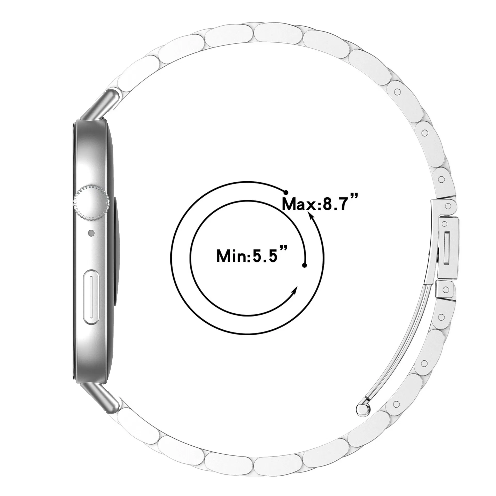 Браслет для Huawei Watch Fit 3 из нержавеющей стали, серебро