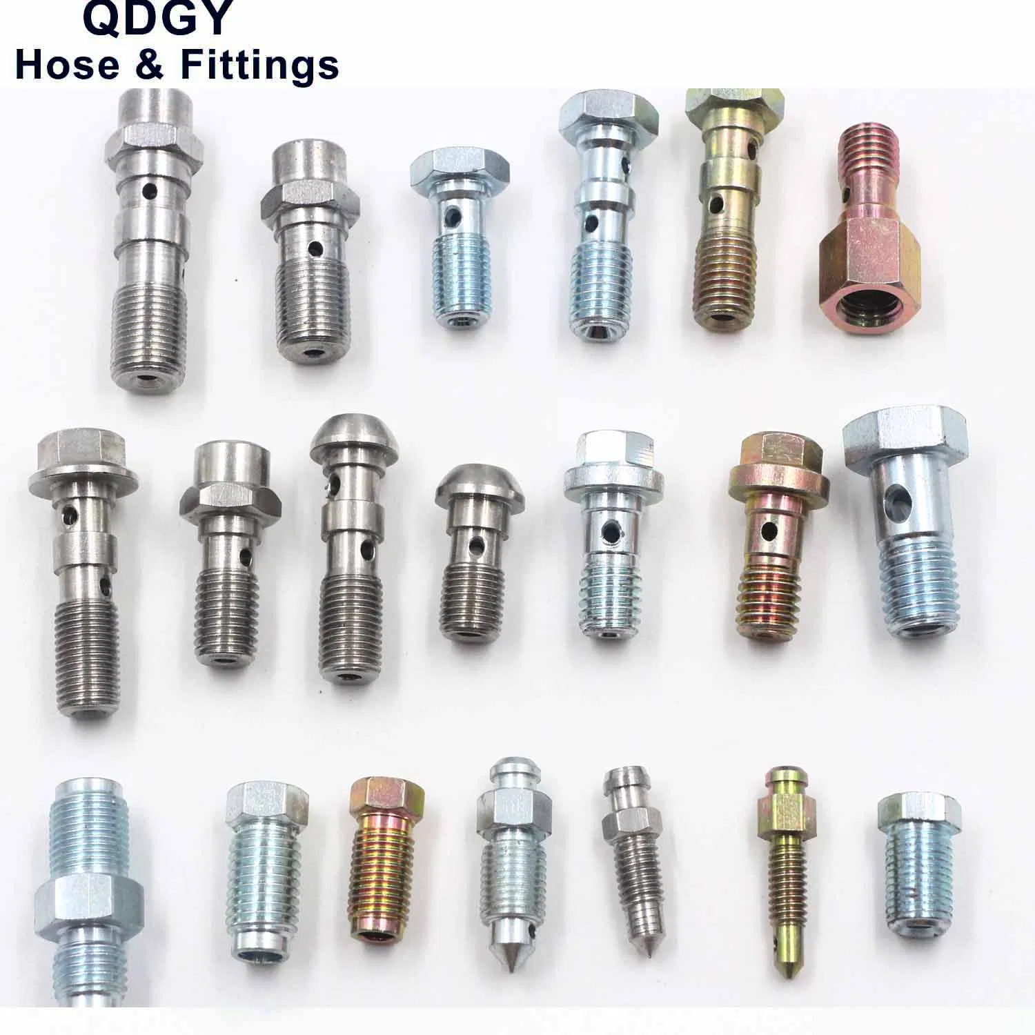 Универсальный гидравлический тормозной шланг с адаптером M10x1.25, стальной полый болт с двойным/одинарным банджо, 10 мм медные шайбы