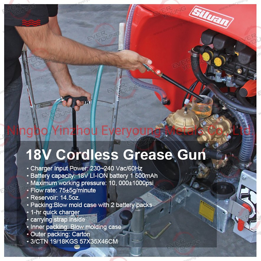 Аккумуляторная маслёнка высокого давления 10000psi, 18В