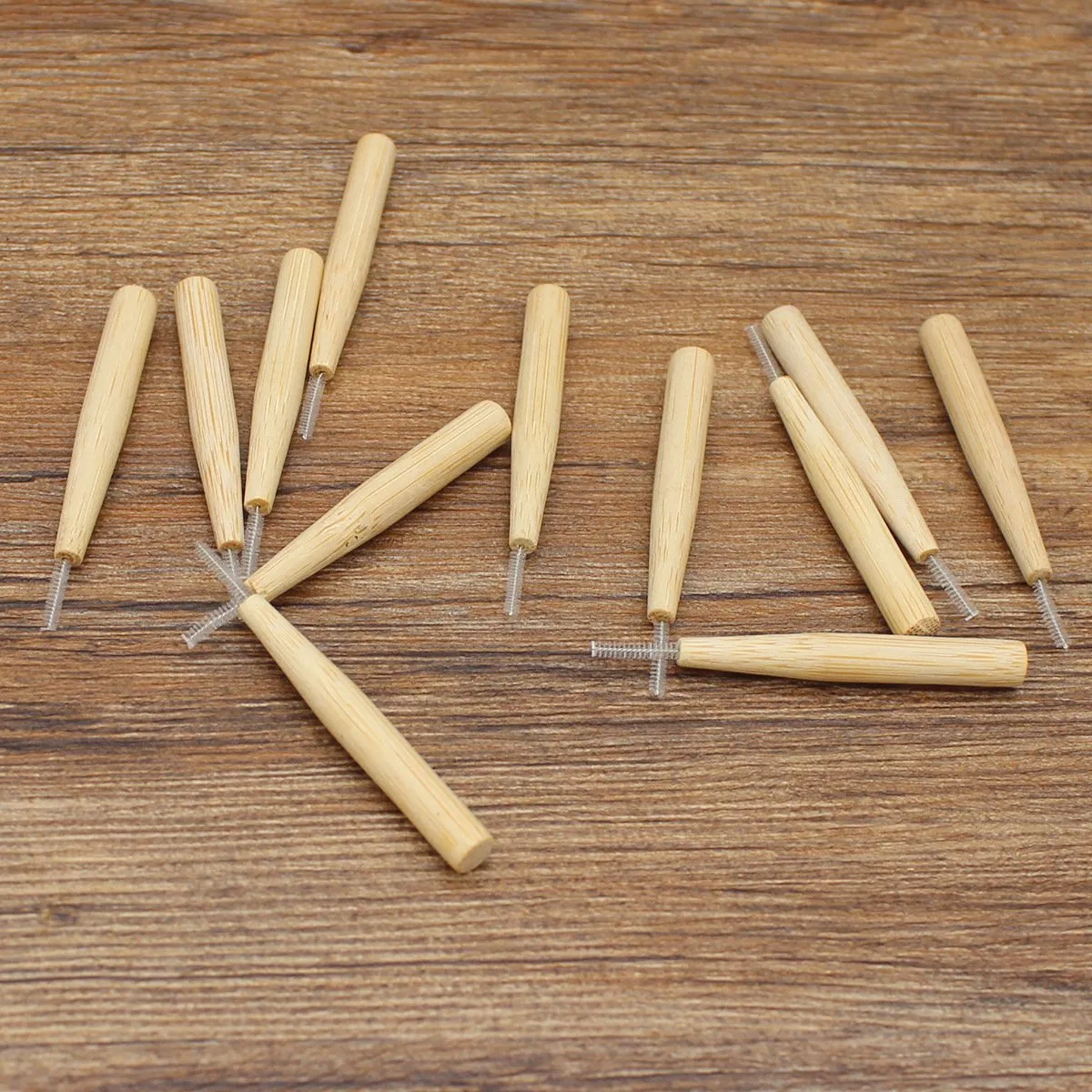 Bamboo Wood Care Orthodontics Interdental Brush Engravable Logo Other Oral Care