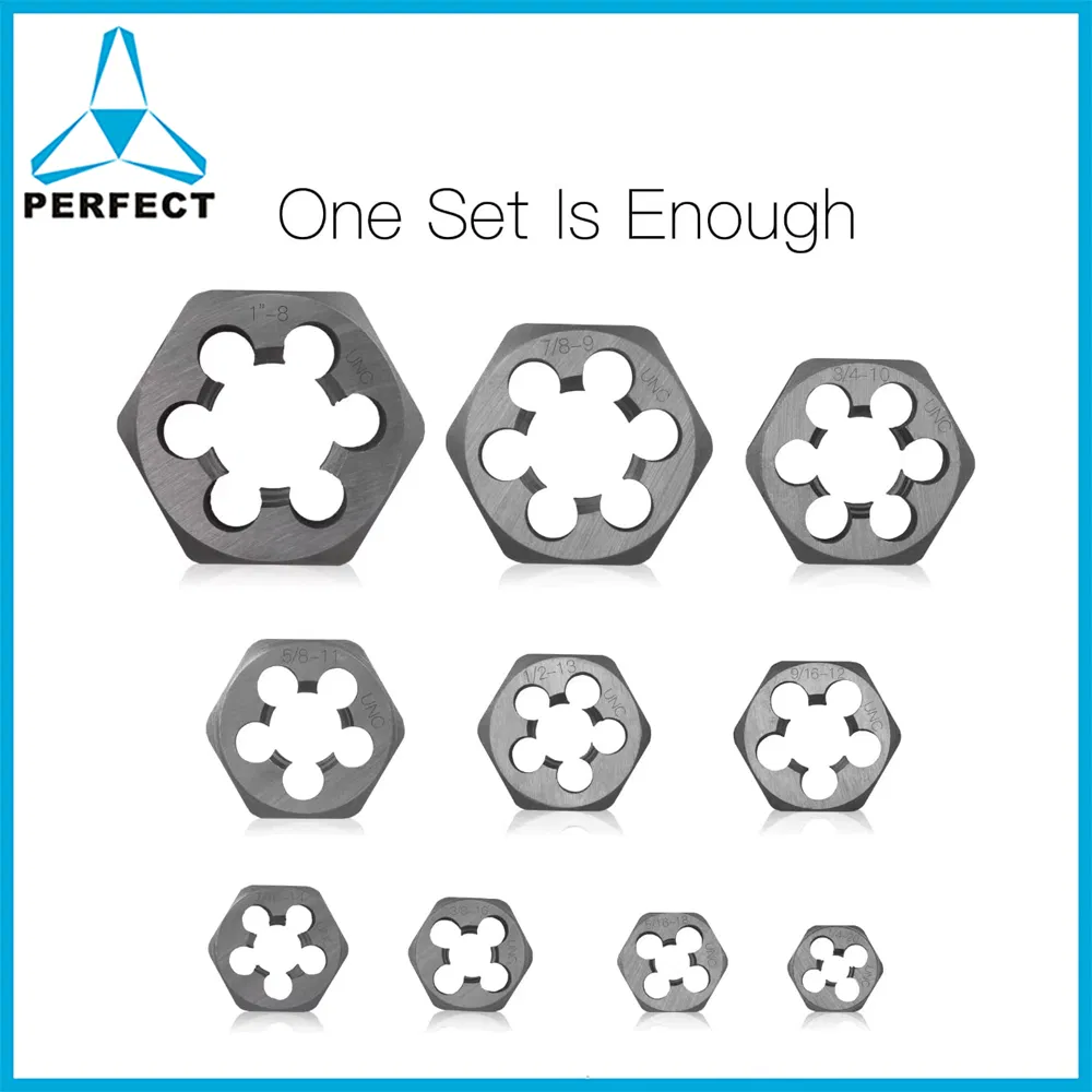 Набор плашек UNC 10 шт. в металлическом кейсе