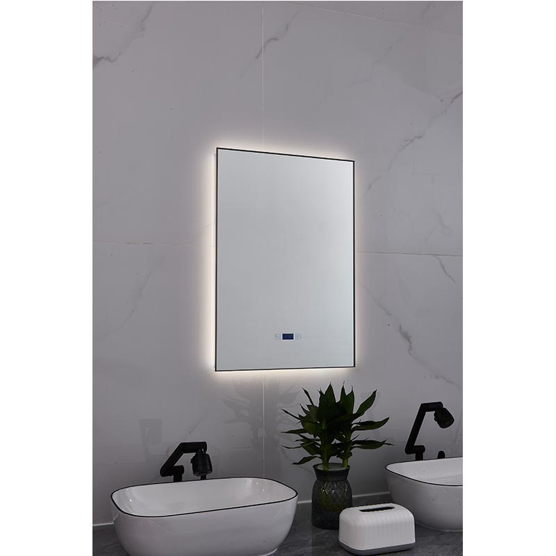 Modern Hotel Decorative Mirrors Durable Smart Aluminium Backlit LED Bathroom Mirror Photo Booth Mirror with Touch Screen