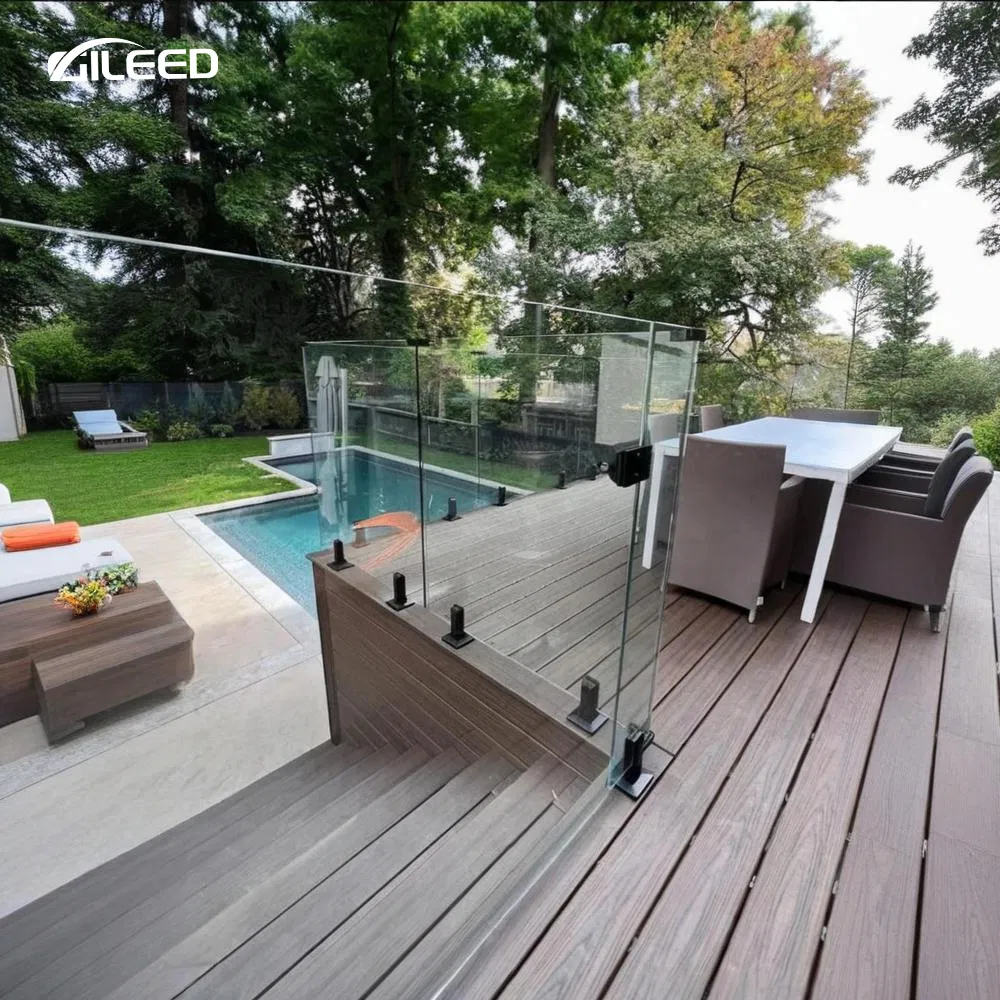 Laminated Glass Balustrades and Staircase with Handrail for Balcony