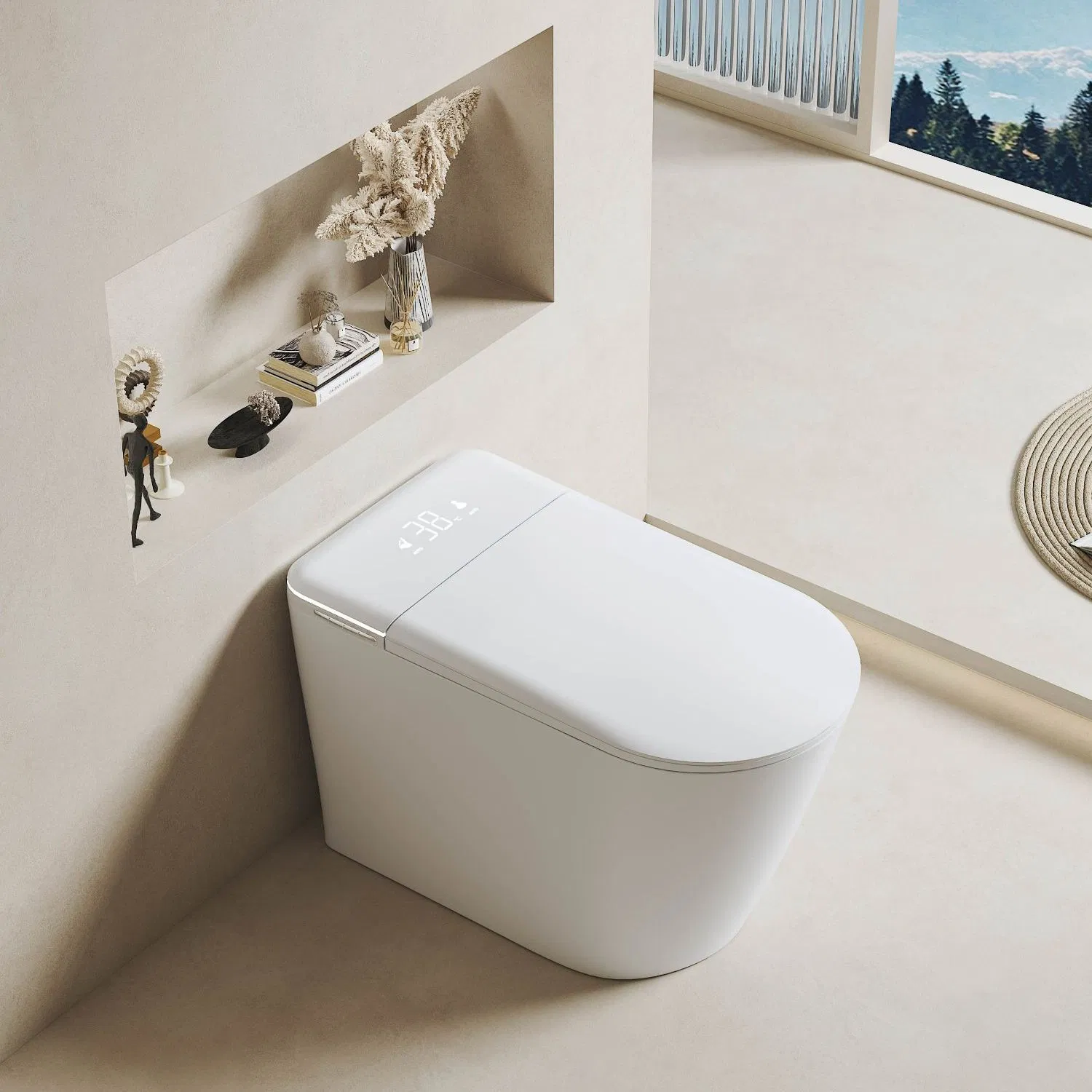 Factory Price Luxury Sanitary Ware Bathroom Ceramic Wc Toilet Bowl Intelligent Bidet Toilet