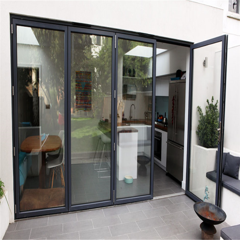 Aluminum Folding Door Glass Bifold Door with Tempered Double Glazing