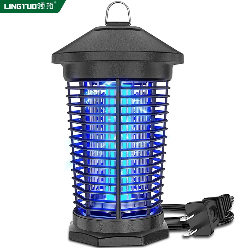 Bug Zapper Outdoor Mosquito Zapper with Dusk-to-Dawn Light Sensor Waterproof Fly Zapper Electric Mosquito Killer for Garden