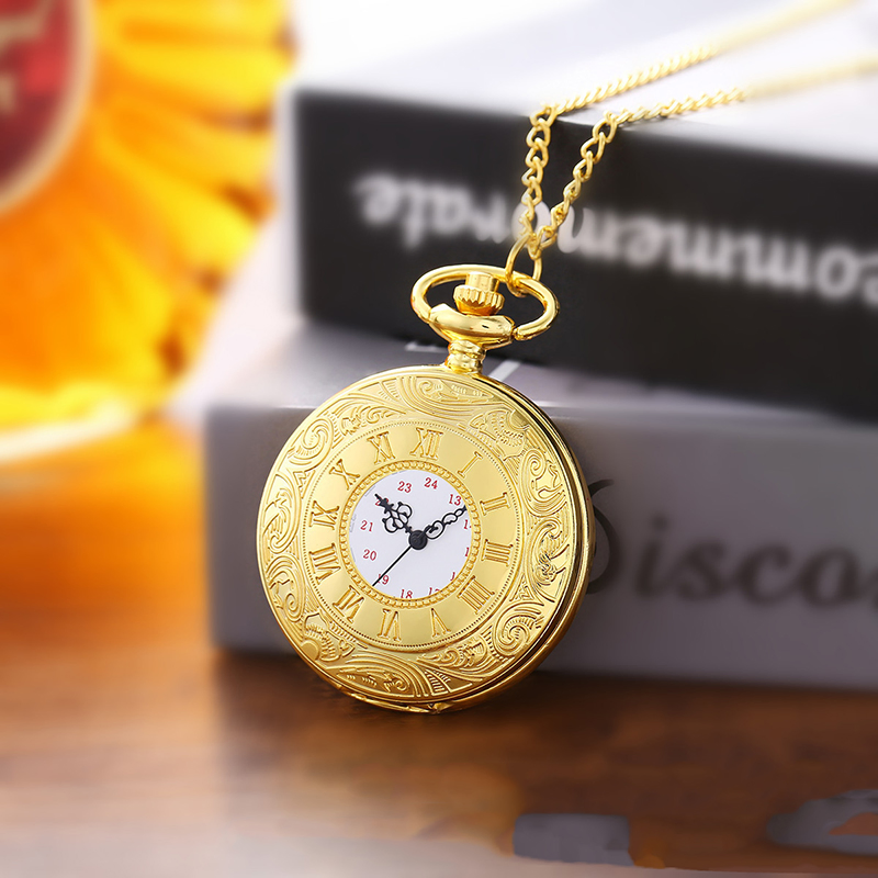Best Selling Vintage Pocket Watch Quartz Necklace Pendant Digital Pocket Watch