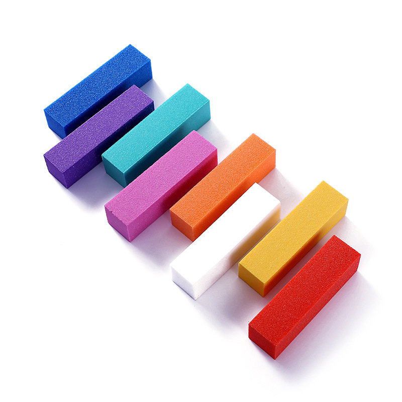 Colored Cubes Multi-Faceted Nail File Nail Sponge Buffer Block