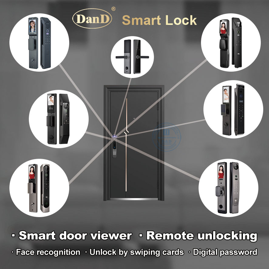Safe WiFi APP High Security Home Apartment Biometric Fingerprint Smart Door Lock