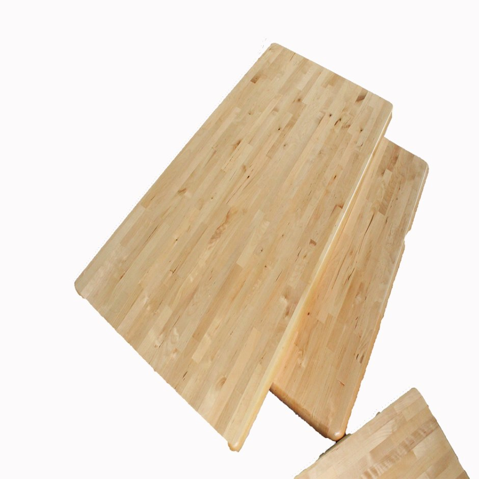High-Temp Dried Finger Joint Wood Worktop, Smooth Polish, Safe Water Paint, Loft Dining