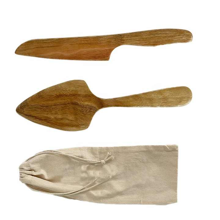 Western Cake Pizza Shovel Pastry Cream Wooden Knife Spatula Set
