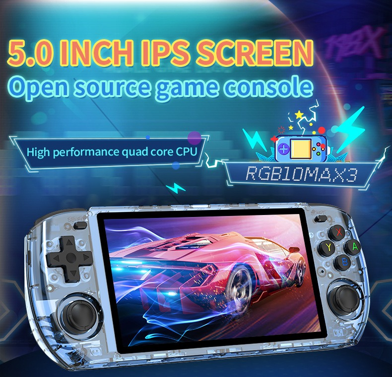 Ретро консоль RGB10 Max3 Classic, 5 дюймов, 64GB