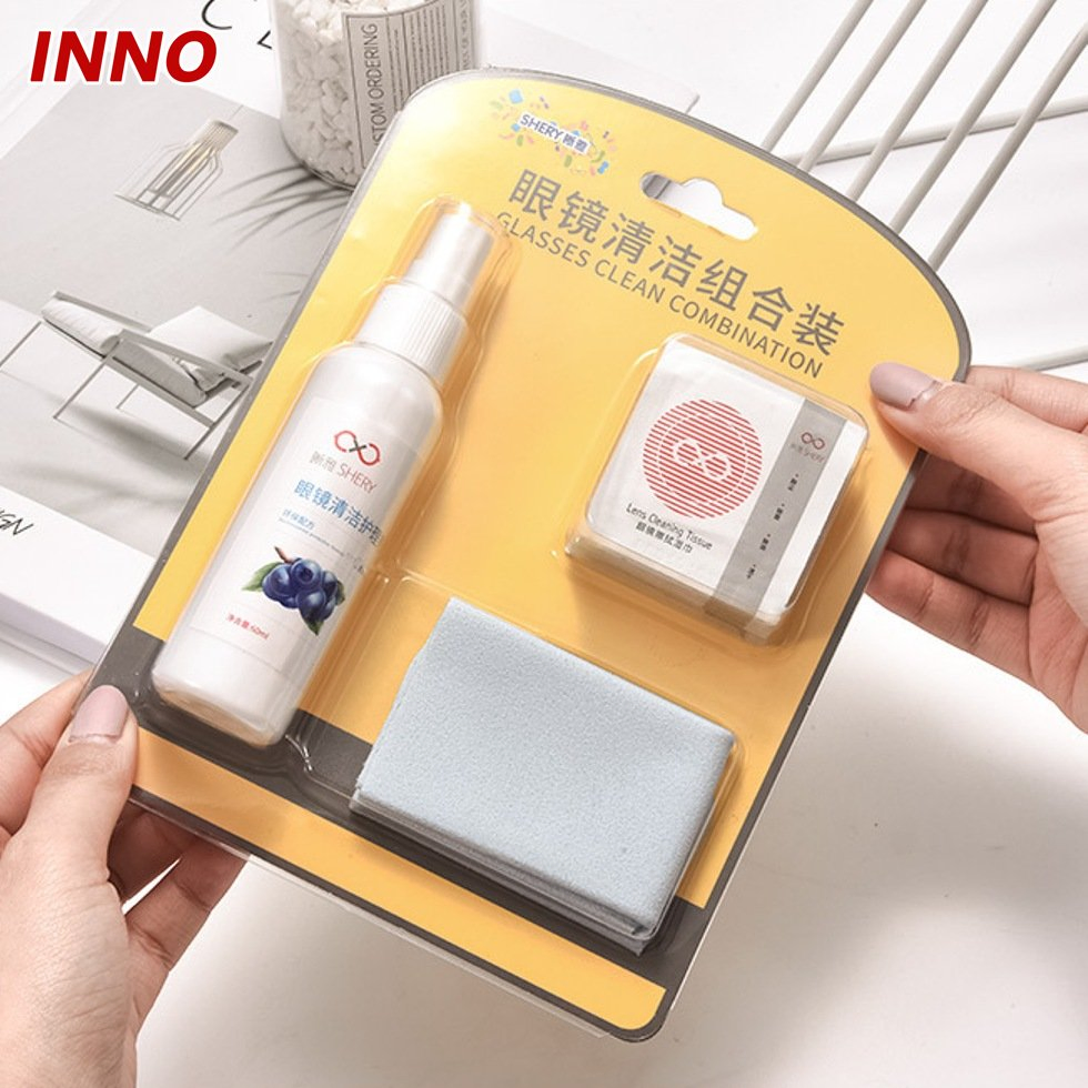 Ab-004 Eyeglasses Spray Cleaner; Microfiber Glasses Cleaning Cloth and Wet Wipes