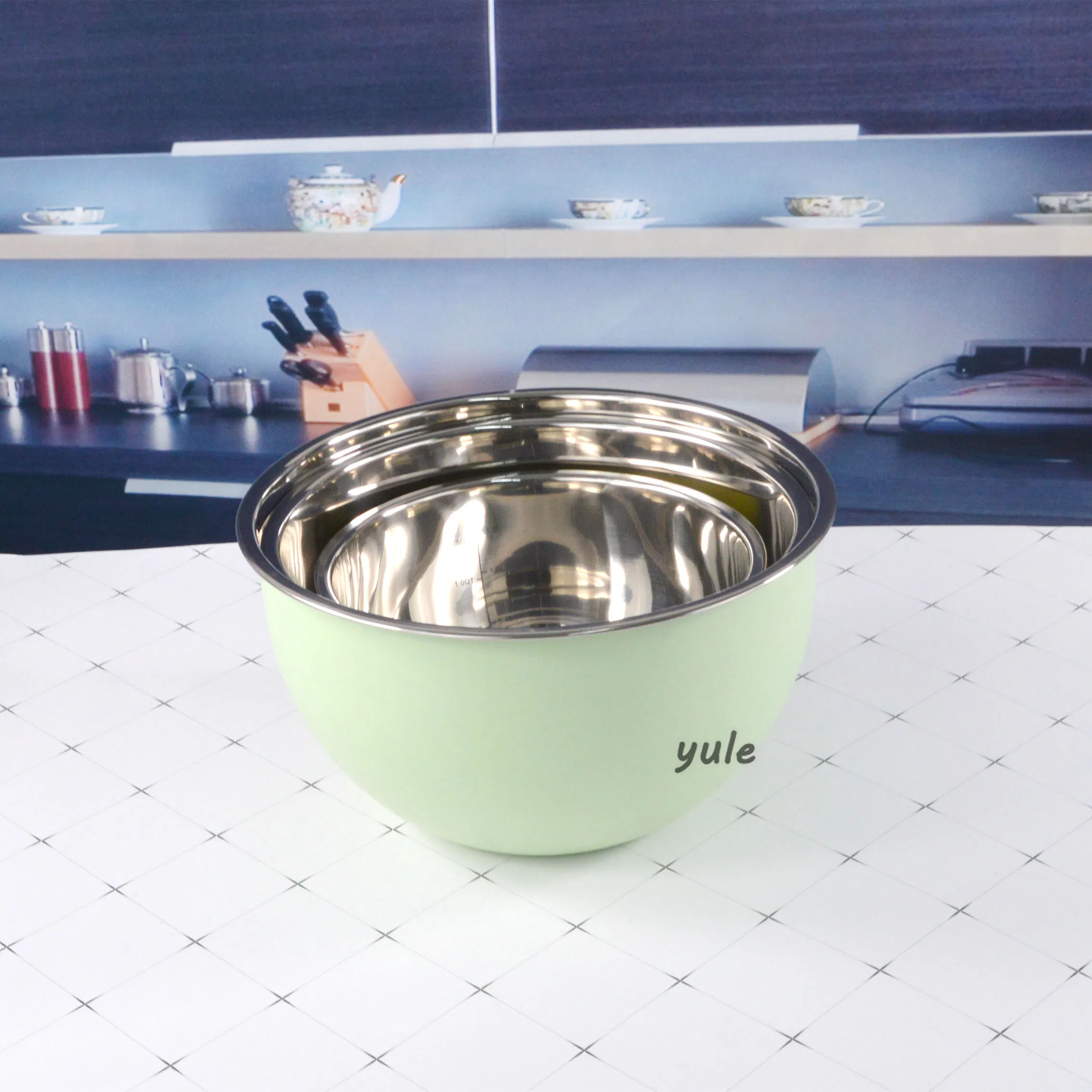 Chaozhou Factory Wholesales Eco-Friendly Food Grade Material Stainless Steel Mixing Bowl with Lid