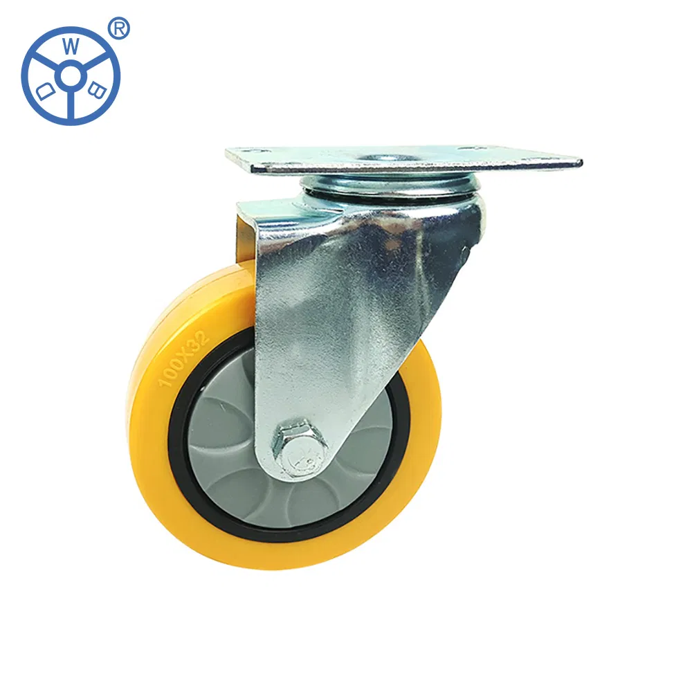 Industrial PU Caster Wheel Roller 4 Inch