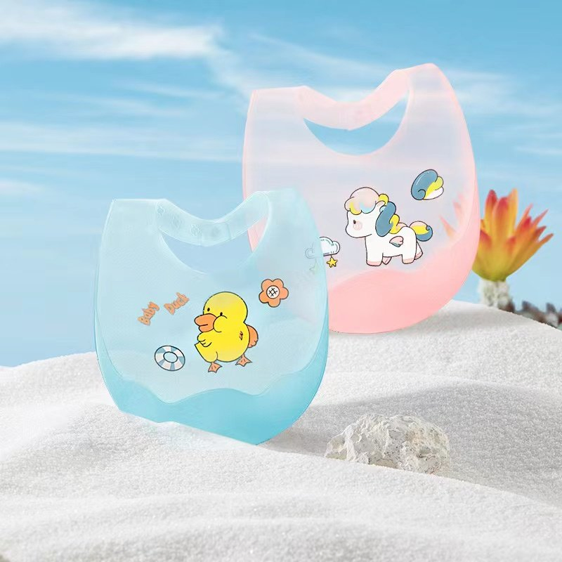 Waterproof Silicone Boy Girl Eating Bibs Wholesale Baby Feeding Bibs