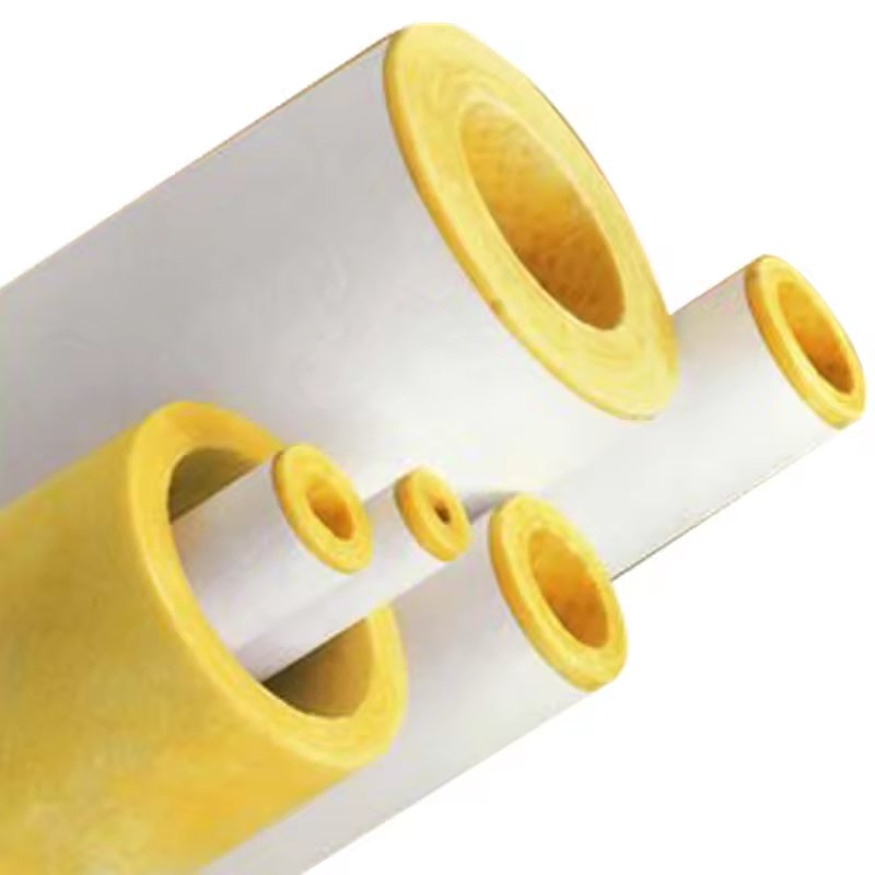 Fiberglass Thermal Insulation Steam Pipeline Insulation Glass Wool Pipe with Aluminum Foil