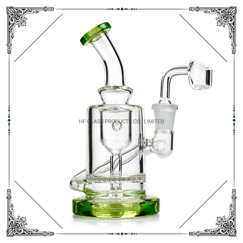 6.5 Inches Recycler DAB Oil Rig Honeycomb Perc Glass Pipe 14mm Quartz Banger Glass Smoking Pipe Heady Hookah Wholesale Factory Glass Smoking Water Pipe