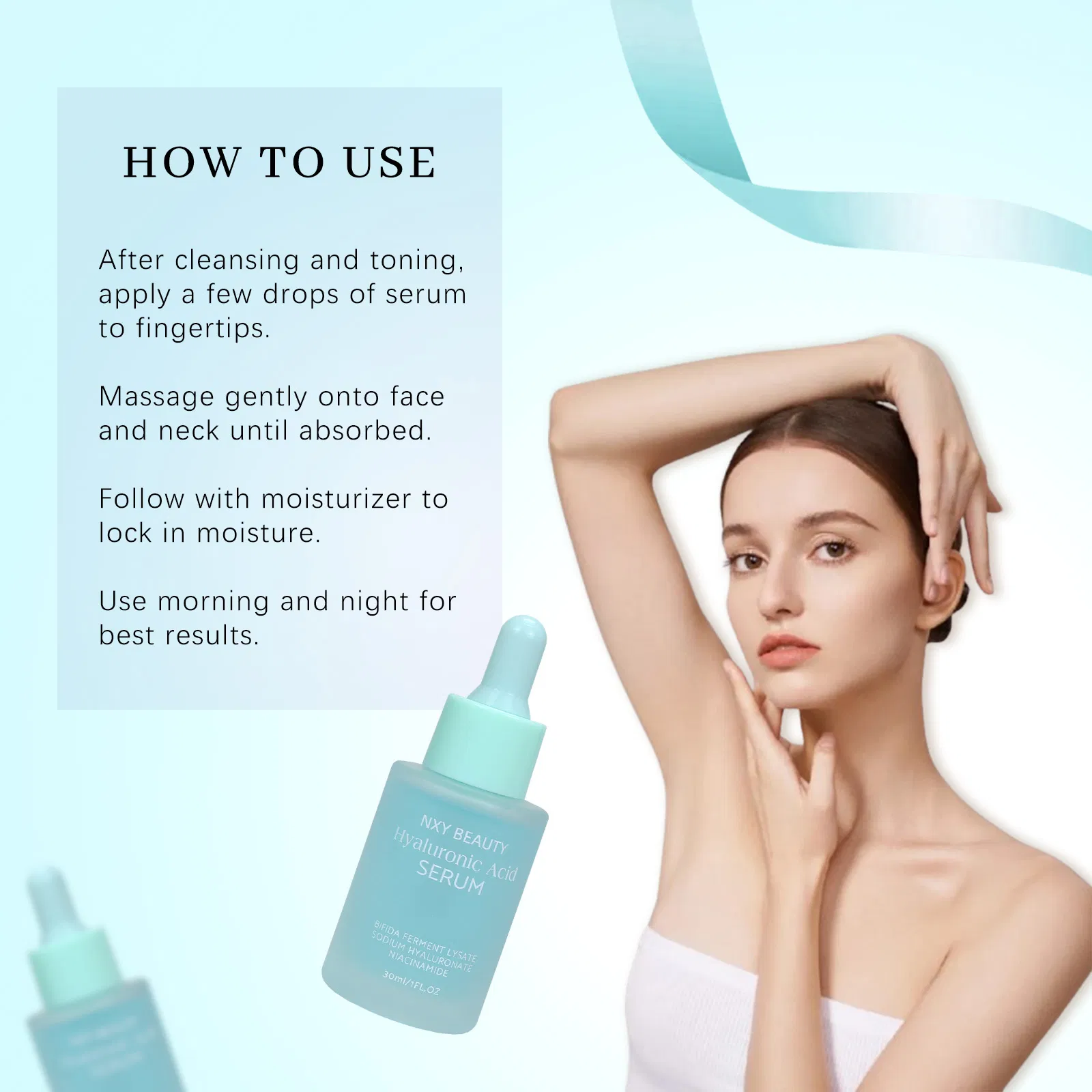 Anti-Aging Facial Moisturizing Essence Brighten Skin Reduce Fine Lines Hyaluronic Acid Serum
