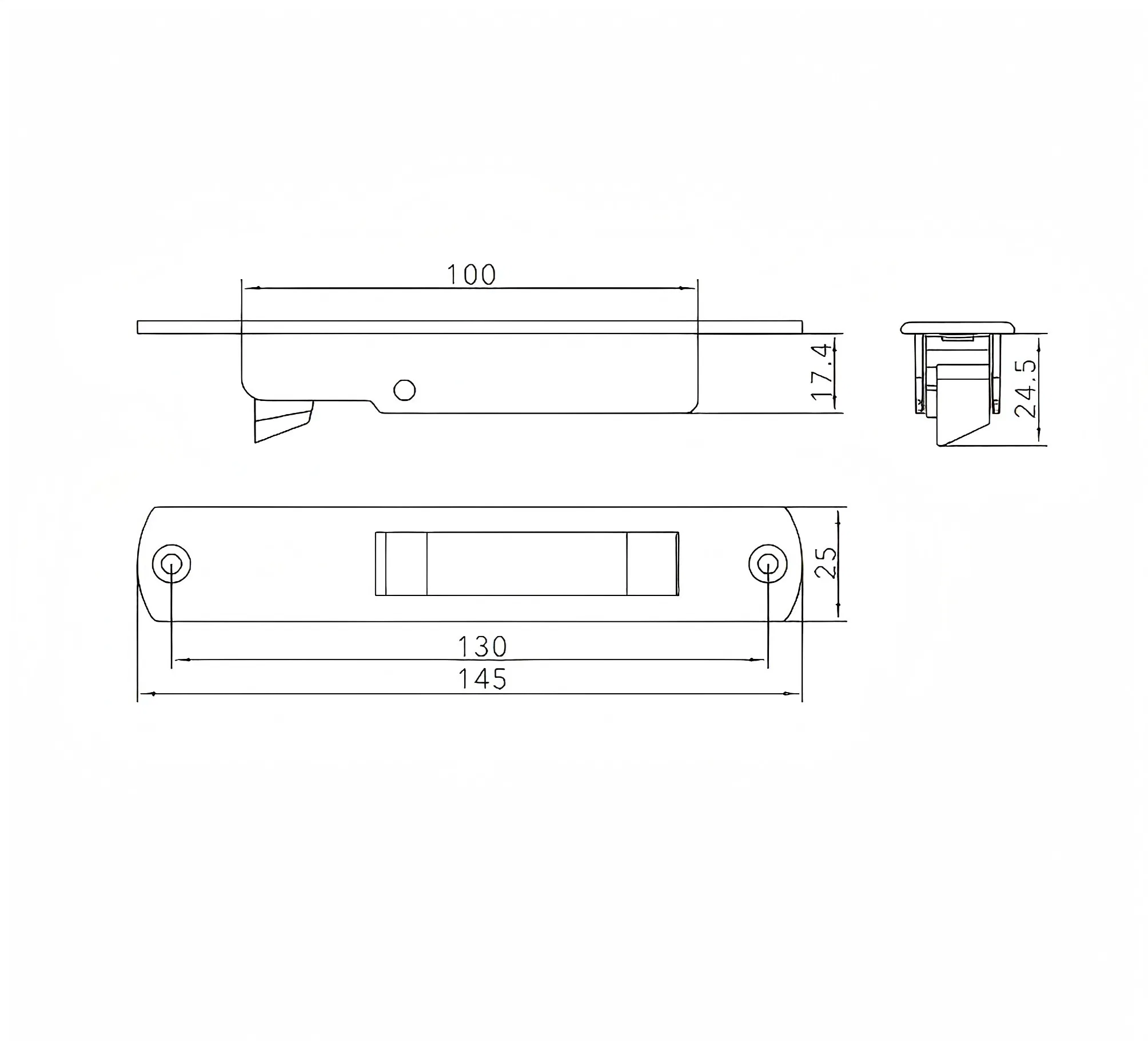 Hot Sale UPVC Sliding Door and Window Single Point Latch Lock Invisible Handle with Zinc Ally