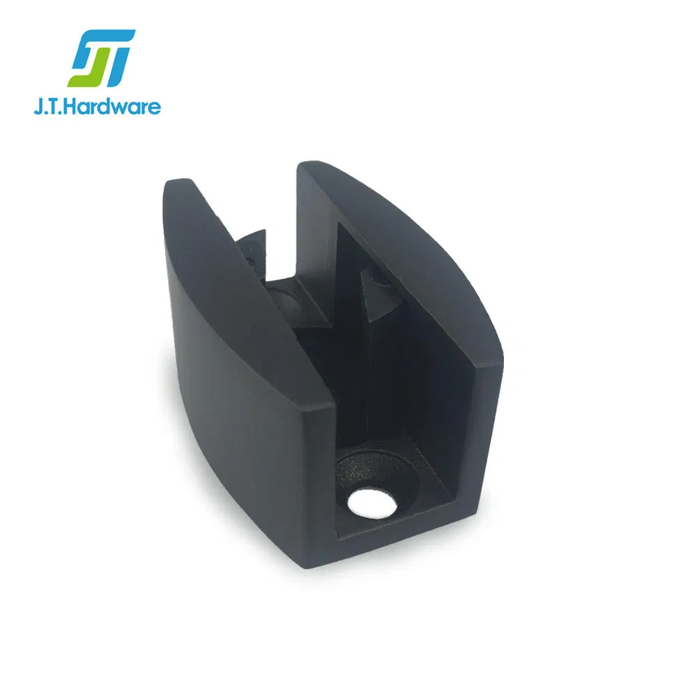 Frameless Cr L Tempered Glass Anti Lift Safety Features Black Sliding Glass Door System