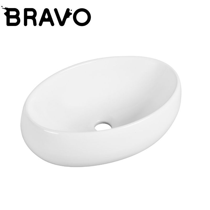 Раковина для ванной BRAVO B94, белая, овальная