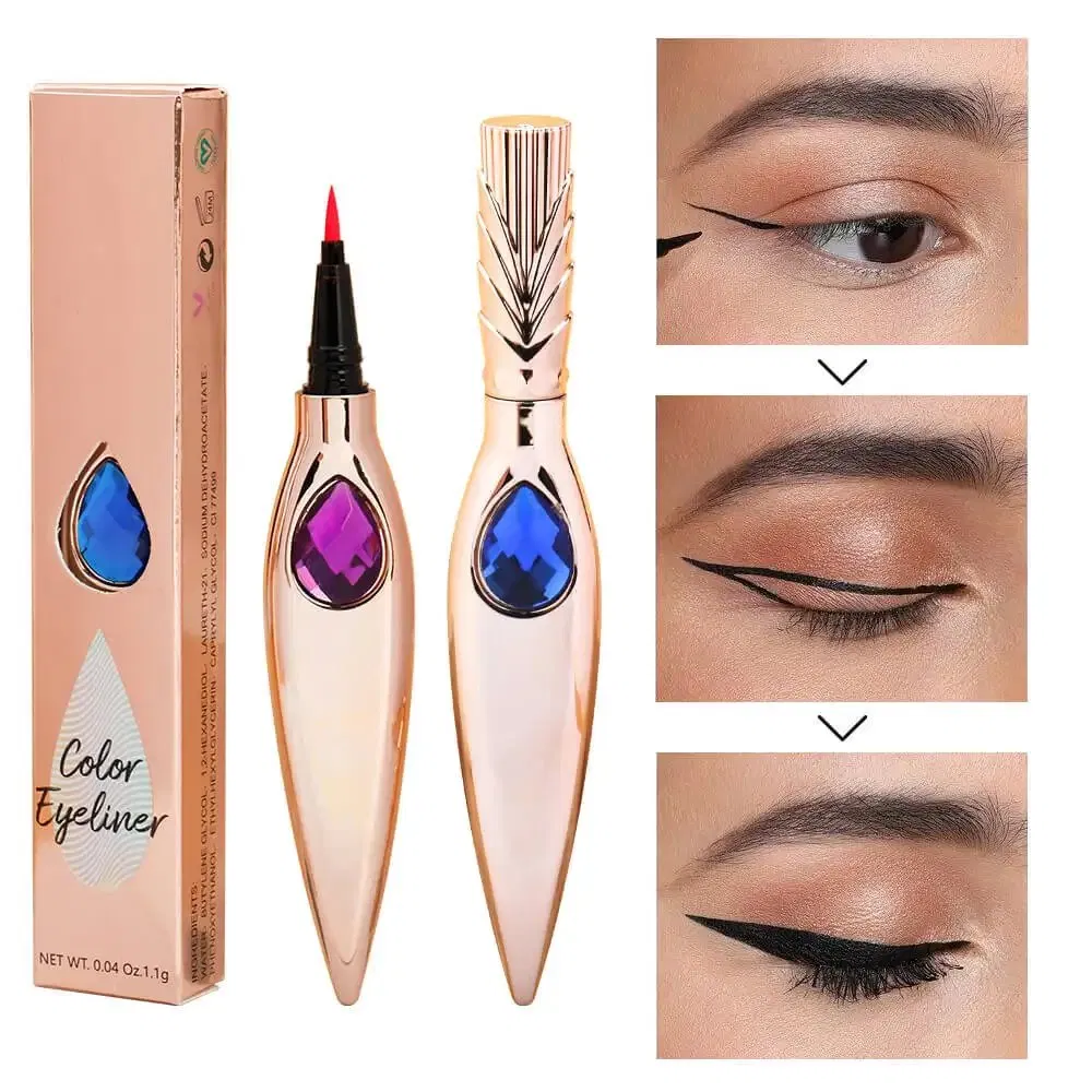 Custom Logo Cosmetics Professional Black Makeup Eye Liner Pen Private Label Eyeliners Eyes Waterproof Liquid Eyeliner Pencil