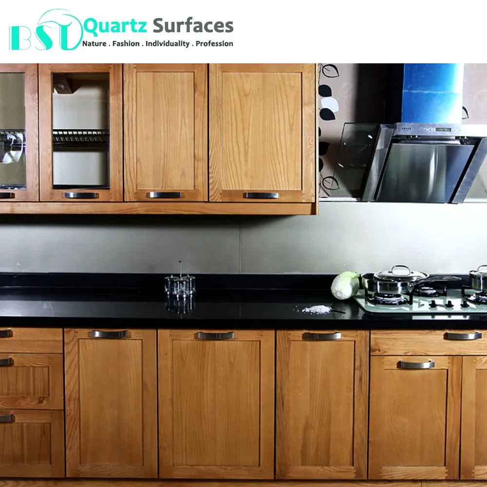 Agglomerated Heat-Resistant Black Quartz Stone Top