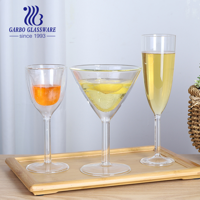 Borisilicate Glassware Champagne Goblet Wine Cups Cocktail for Home Hotel Bar Restaurant