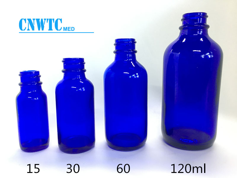 Wholesale Amber Boston Round Glass Bottles 16 Oz