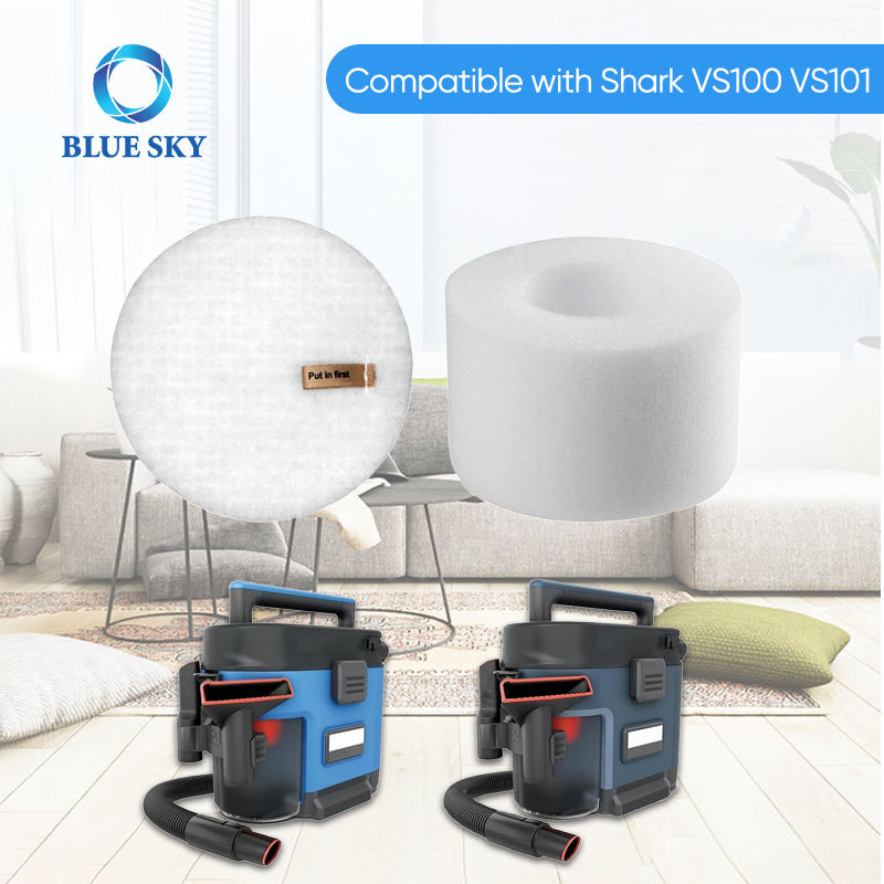 Sponge Foam Filter for Sharks (VS100 VS101 VS100C MessMaster Portable Wet Dry Cordless Stick Vacuum Cleaner)
