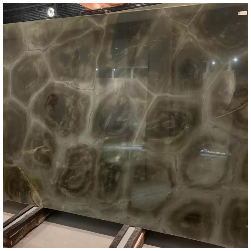 Brazilian Exotic Green Turtle Illusion / Verde Tortuga Quartzite for Countertops and Wall