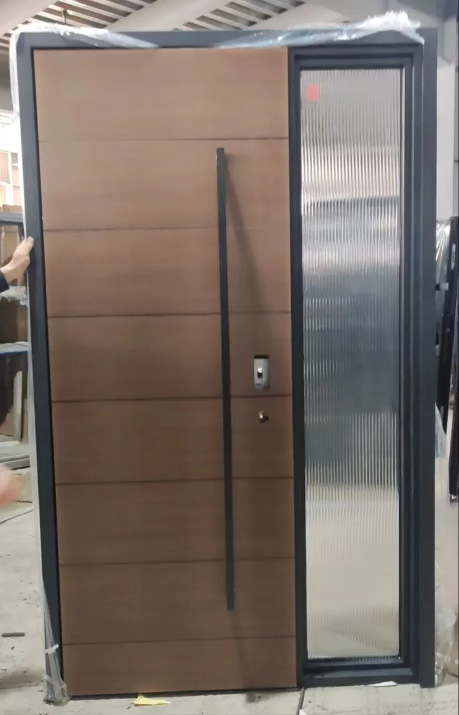 New Italian Design Entrance Exterior Iron Metal Security Steel Door 3FT 4FT Wooden Styles for House