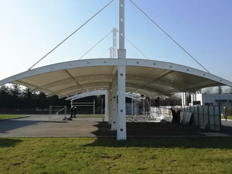 China Factory Swimming Pool Cover PVDF Tensile Architectural Membrane Outdoor Natatorium Structure Tent for Swimming Pool Tensile Fabric Structure