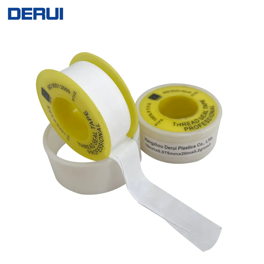 Custom Thickness/Density/Length 1/2 in. Water Pipe Thread White PTFE Teflon Tapes