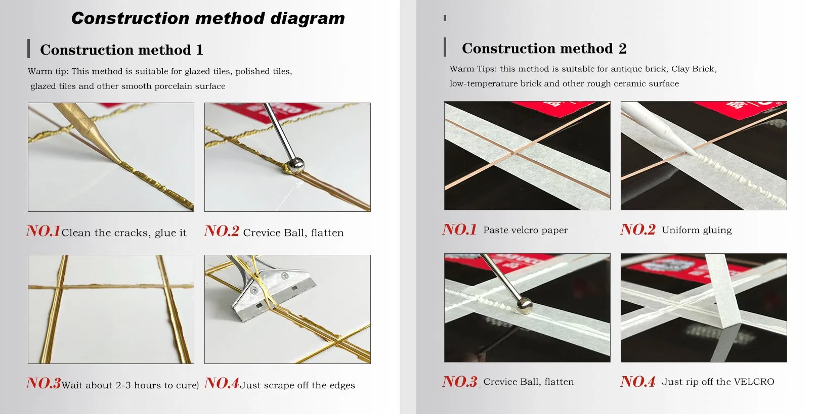 Premium 2-Part a+B Epoxy Tile Grout Waterproof Mold Resistant Gap Sealant for Ceramic and Porcelain Tiles