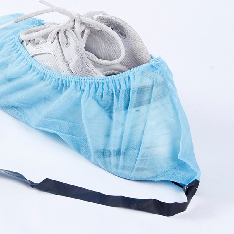 ESD-Safe Cleanroom Disposable Anti Static Nonwoven Shoe Cover with Conductive Traction Strip