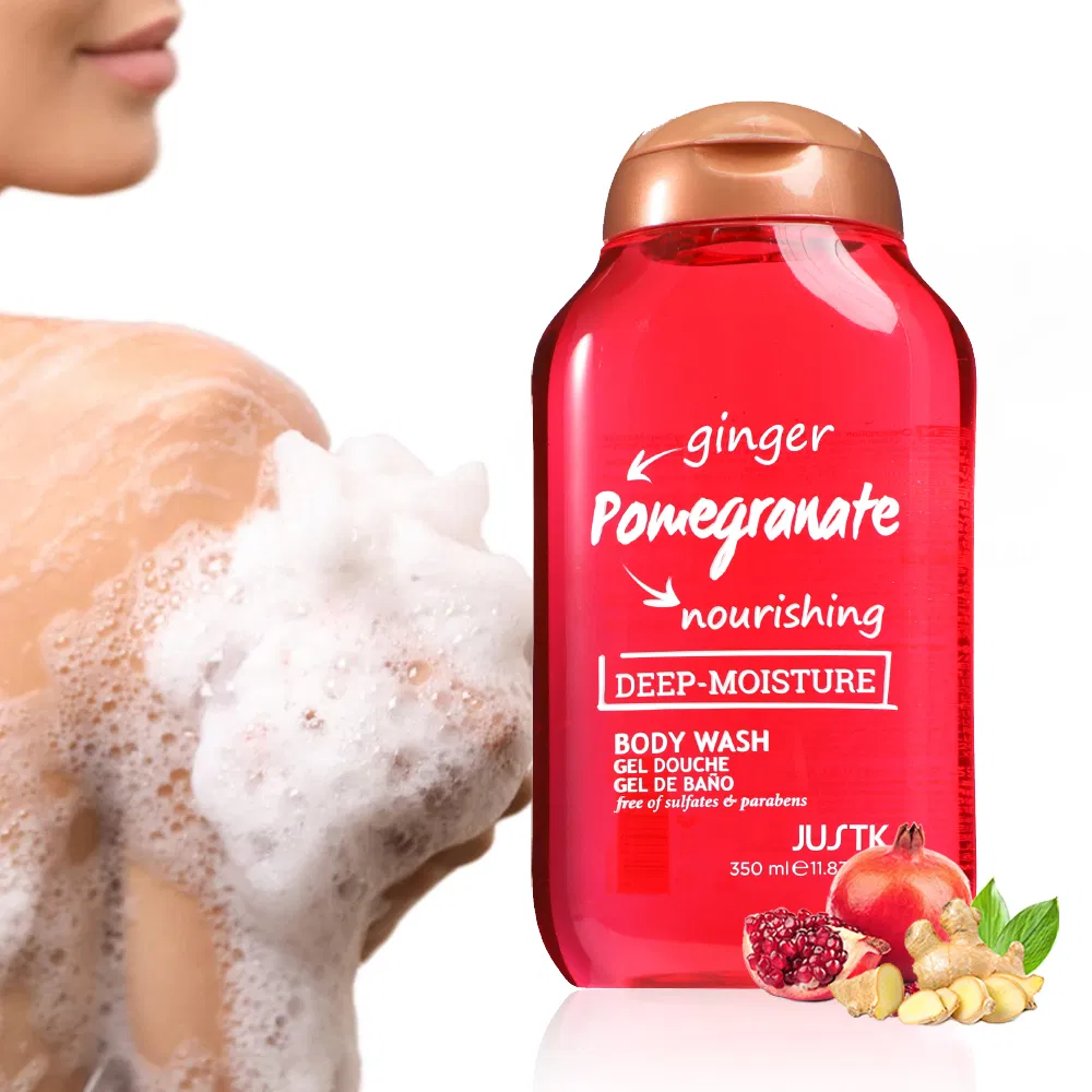 Justk Ginger & Pomegranate Nourishing Deep-Moisture Body Wash Shower Gel