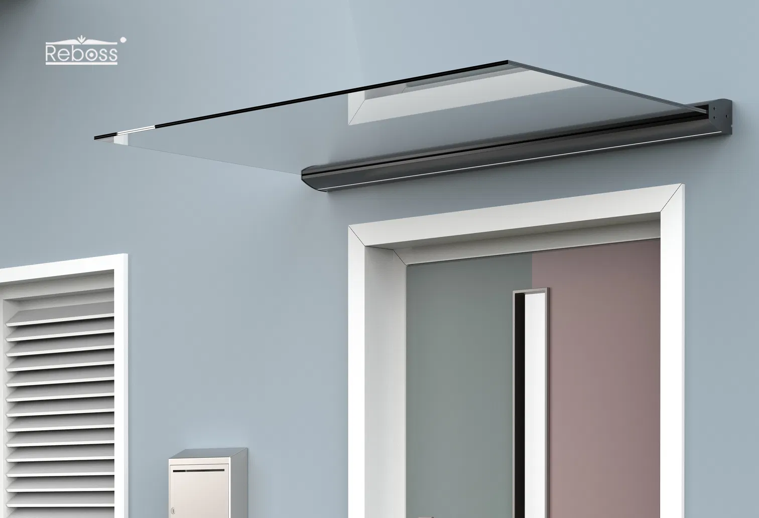 Top Design High Strength Outdoor Aluminum Bracket Glass Canopy