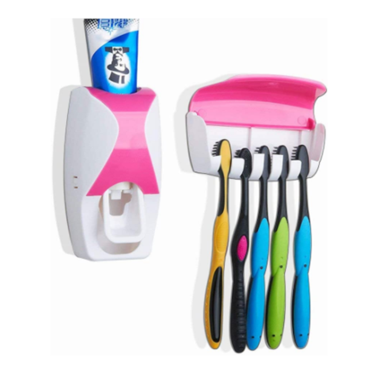 Dust Proof Automatic Toothpaste Squeezer Wall Mounted Toothbrush Dispenser Holder