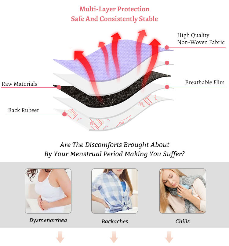 Innovative Products Women Warm Uterus Menstrual Neck Pain Relief Heat Patch for Winter OEM ODM