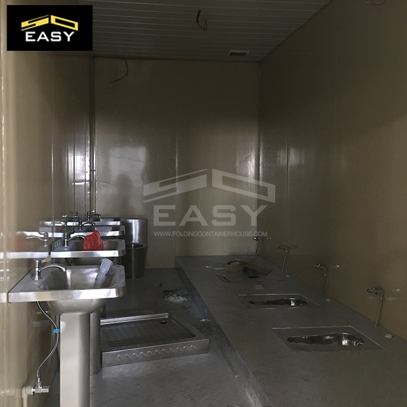 Yellow Metal Frame Modular Prefabricated Container House for Toilet