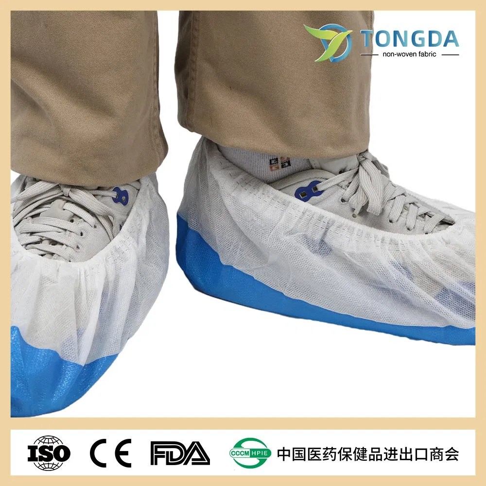 Medical PP CPE PE SMS Protective Disposable Anti-Static Anti Slip Nonskid Shoe Cover