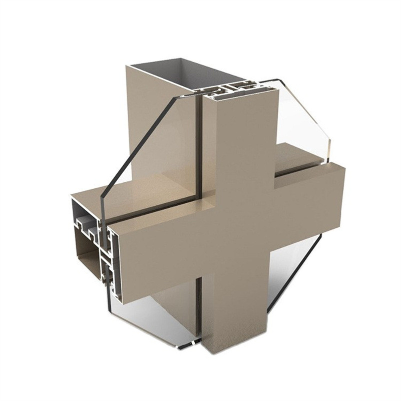 6063 Best Quality Aluminum Curtain Wall Profile for Shopping Mall