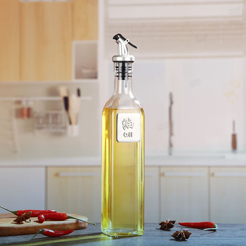 Wholesale Kitchen Cooking Olive Oil Dispenser Pour Fish Sauce Soy Vinegar Cruet Dressing Square Glass Bottles