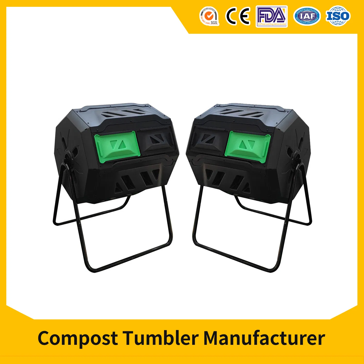 Heavy Duty Eco-Friendly Black Wholesale Household Plastic Compost Bin for Home Garden