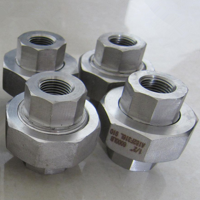 1/2" Stainless Steel A182 F316L 6000lb Thread Union Forged Pipe Fitting