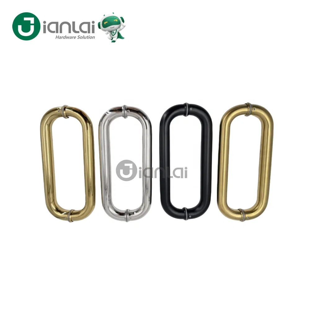 SS304 Tubular O Shape Glass Door Handle for Bathroom