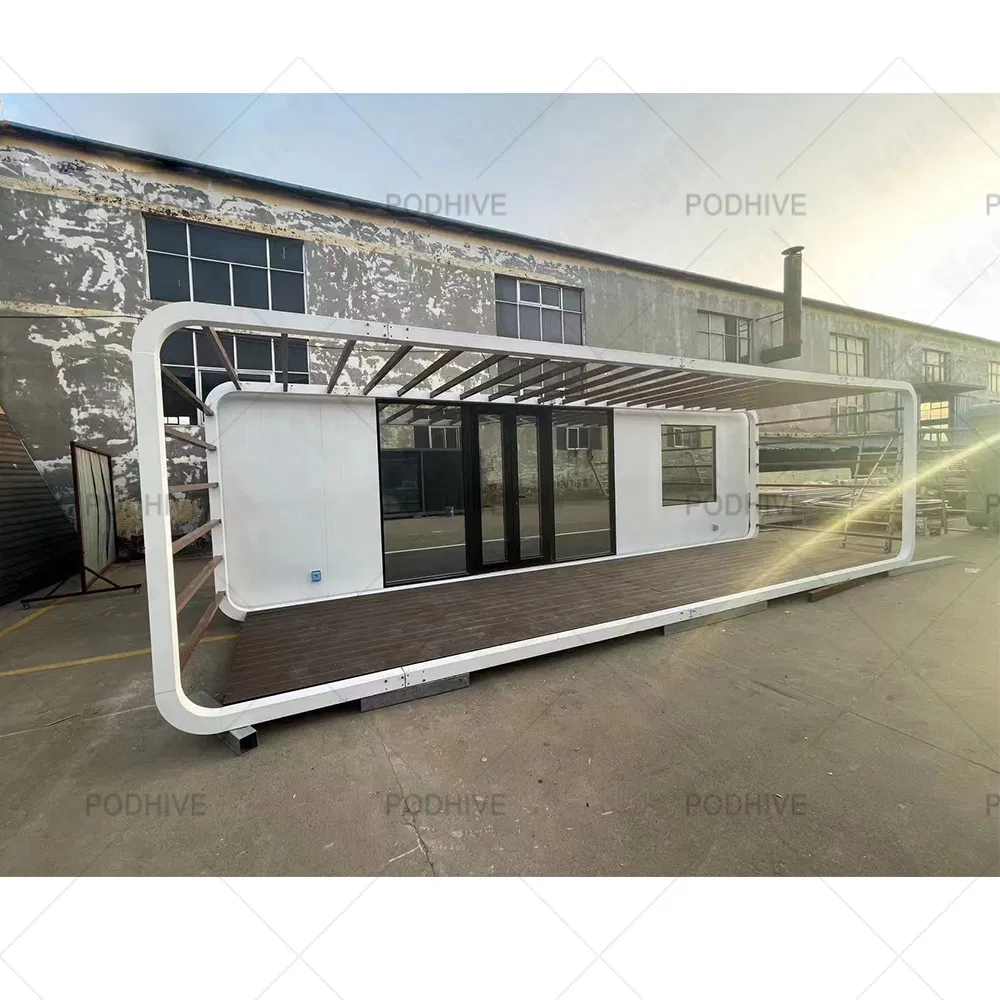 Large Prefab Modern Tiny Apple Cabin House Hurricane Proof Prefabricated Portable 20FT 40FT Office Pod Acoustic Container Home